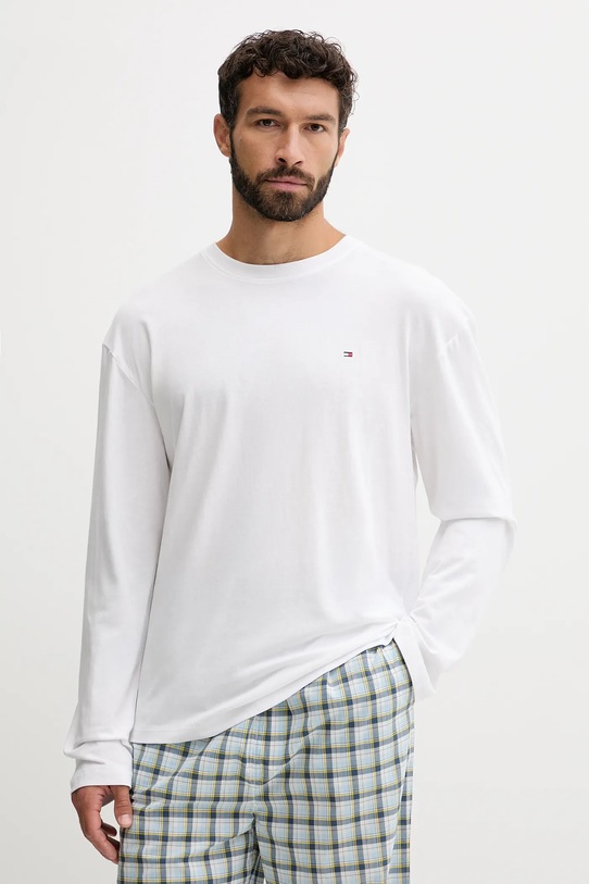 Odzież Tommy Hilfiger piżama bawełniana UM0UM03663 biały