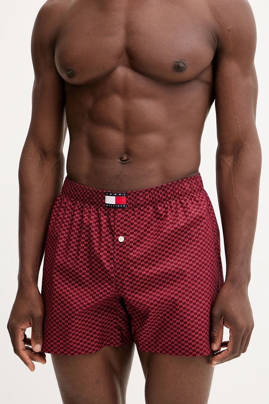 Bavlnené boxerky Tommy Hilfiger UM0UM03712 burgundské AW25