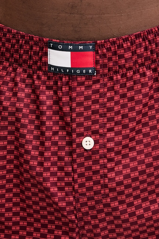 Bavlnené boxerky Tommy Hilfiger burgundské UM0UM03712