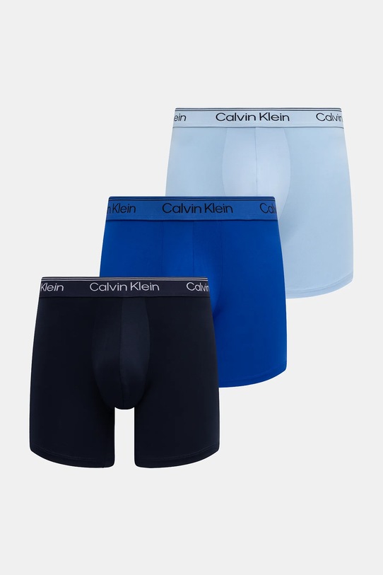 Boxerky Calvin Klein Underwear 3-pack pletenina modrá LV00NB4410