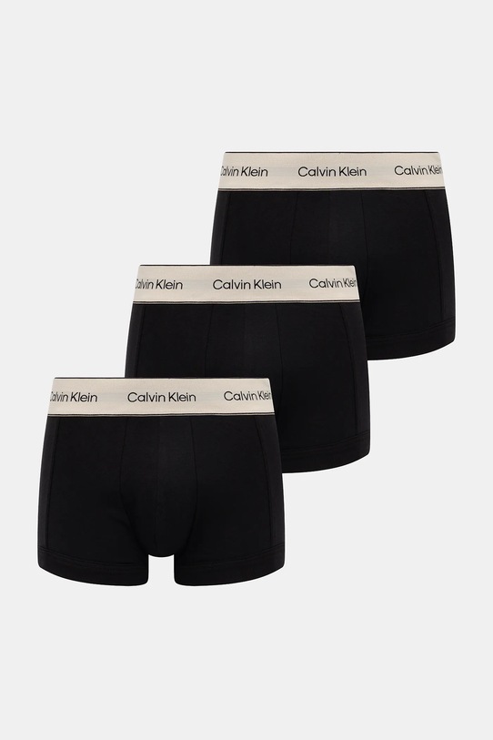 Μποξεράκια Calvin Klein Underwear 3-pack λεπτό μοτίβο μαύρο LV00NB4446