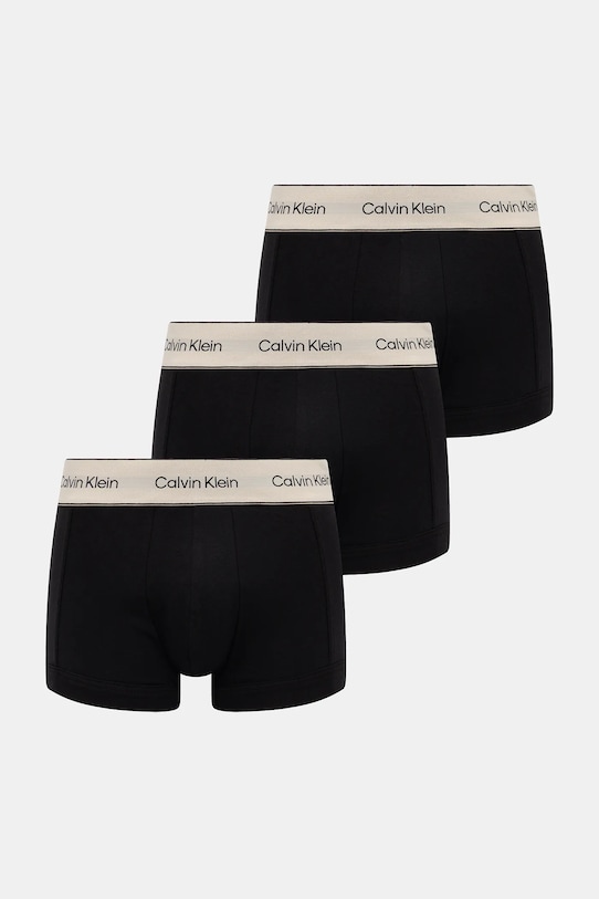 Boxerky Calvin Klein Underwear 3-pack jemný vzor černá LV00NB4446