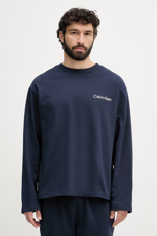 Calvin Klein Underwear dvojdielne pyžamo pánske bavlnené LV00NM2950 tmavomodrá SS26