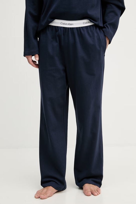 Oblečenie Calvin Klein Underwear dvojdielne pyžamo pánske bavlnené LV00NM2950 tmavomodrá