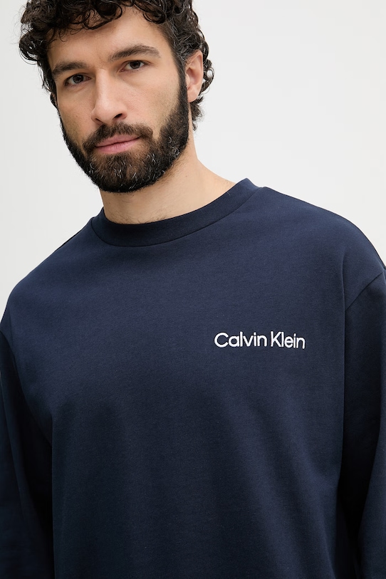 Calvin Klein Underwear dvojdielne pyžamo pánske bavlnené LV00NM2950 tmavomodrá