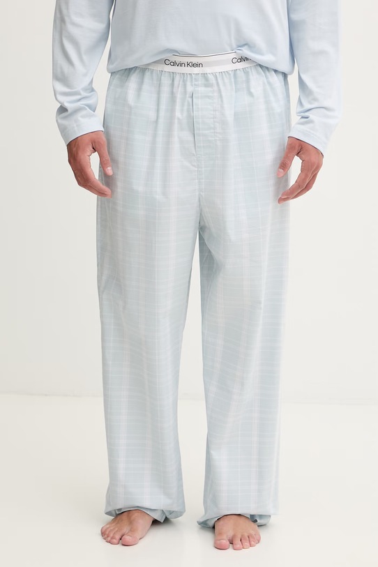 Oblečení Calvin Klein Underwear Dvoudílné pyžamo pánské bavlněné LV00NM2953 modrá