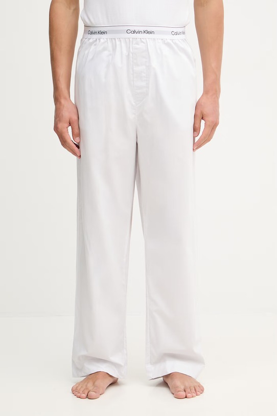 Calvin Klein Underwear spodnie piżamowe męskie bawełniane biały LV00NM2830