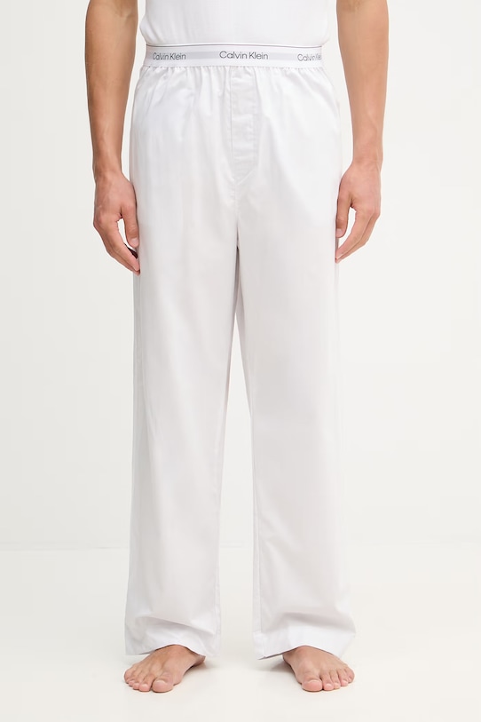 Calvin Klein Underwear spodnie piżamowe męskie bawełniane biały LV00NM2830