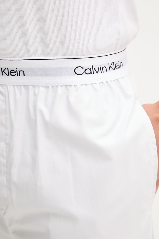 Odzież Calvin Klein Underwear spodnie piżamowe męskie bawełniane LV00NM2830 biały