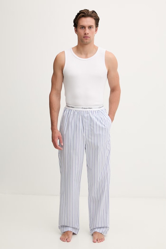 Calvin Klein Underwear pyžamové kalhoty pánské bavlněné LV00NM2830 modrá SS26