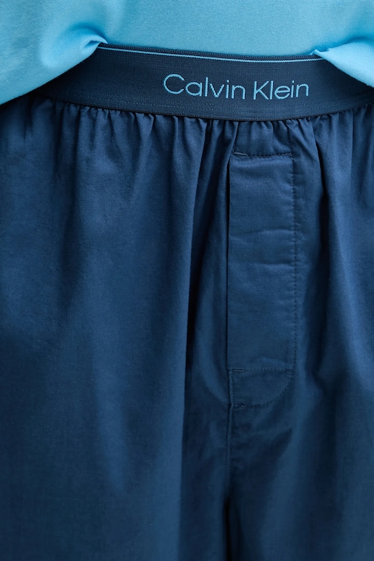 Βαμβακερό παντελόνι πιτζάμα Calvin Klein Underwear σκούρο μπλε LV00NM2830