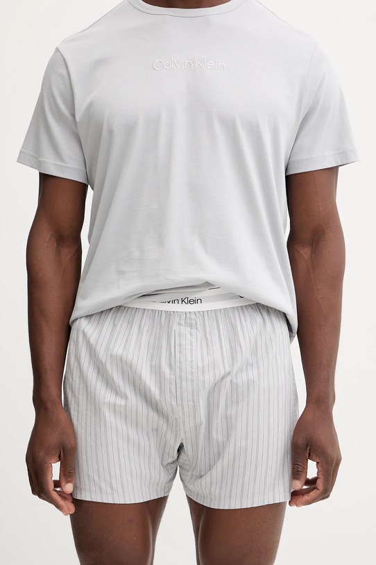 Бавовняна піжама Calvin Klein Underwear сірий LV00NM2906