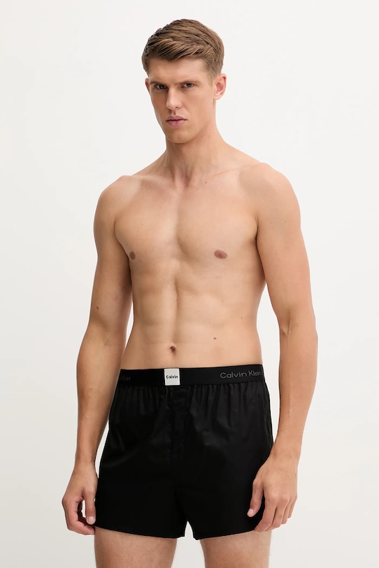 Хлопковые боксёры Calvin Klein Underwear хлопок чёрный LV00NB4442