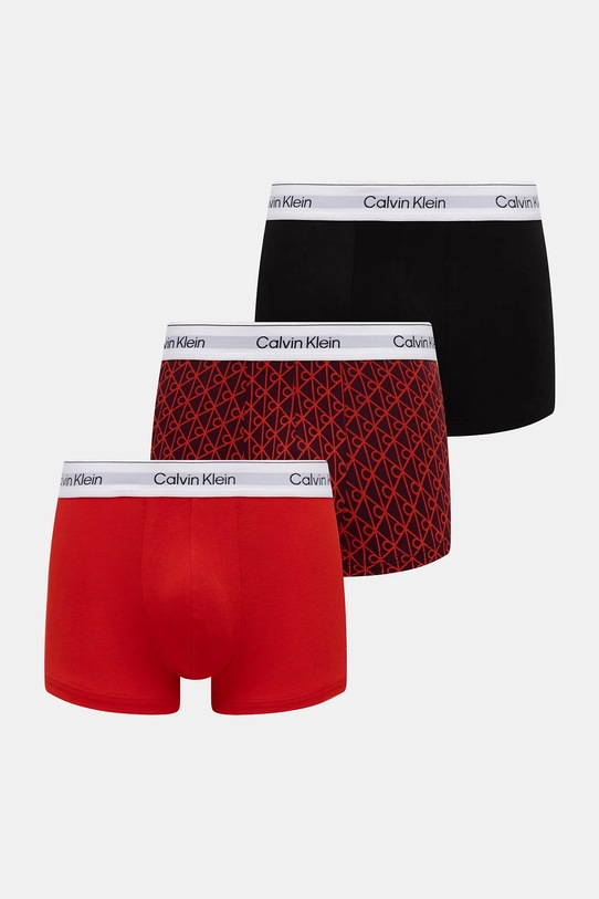 Боксеры Calvin Klein Underwear 3 шт мелкий узор бордо LV00NB4564