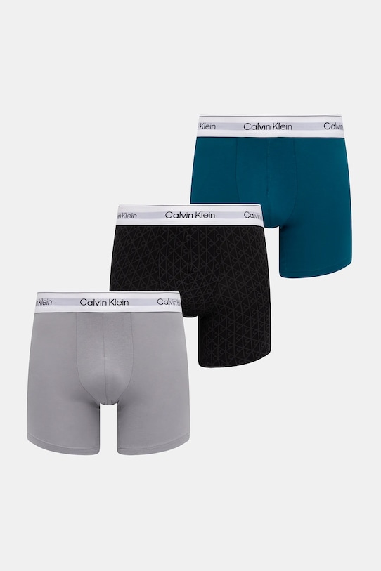 Боксери Calvin Klein Underwear 3-pack дрібний узор бірюзовий LV00NB4567