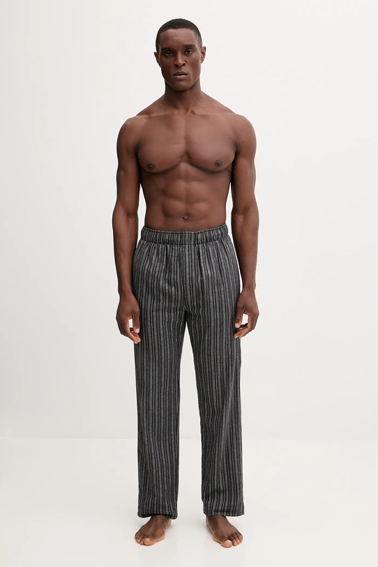 Pamučni donji dio pidžame Calvin Klein Underwear pamuk siva LV00NM2923