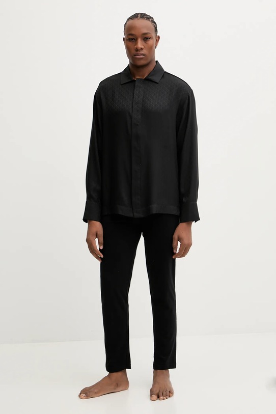 Calvin Klein Underwear koszula piżamowa LV00NM2946 czarny AW25