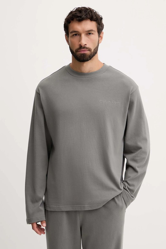 Хлопковая пижама Calvin Klein Underwear LV00NM2951 серый AW25
