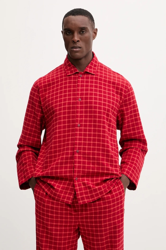 Bavlnené pyžamo Calvin Klein Underwear LV00NM2954 červená AW25