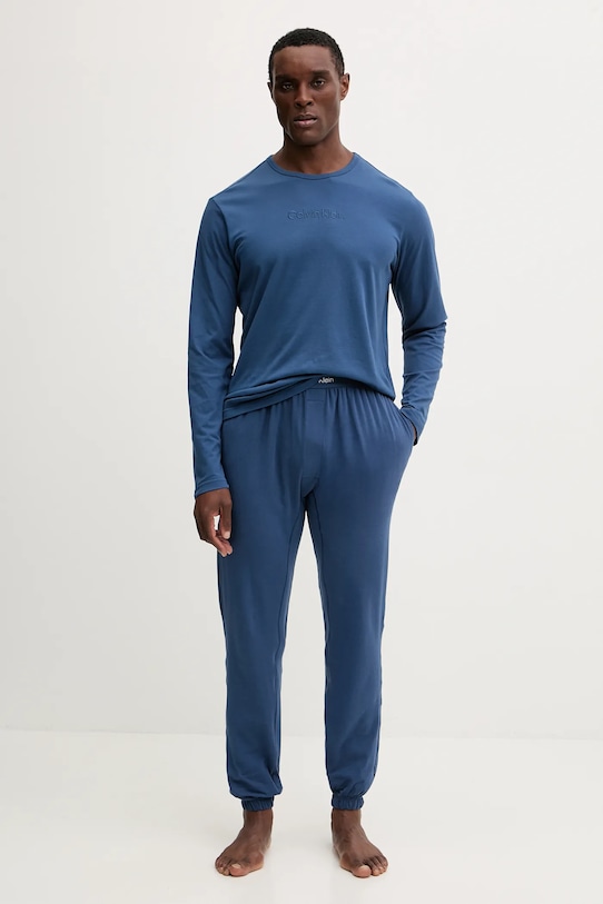 Calvin Klein Underwear piżama wzorzyste granatowy LV00NM2957