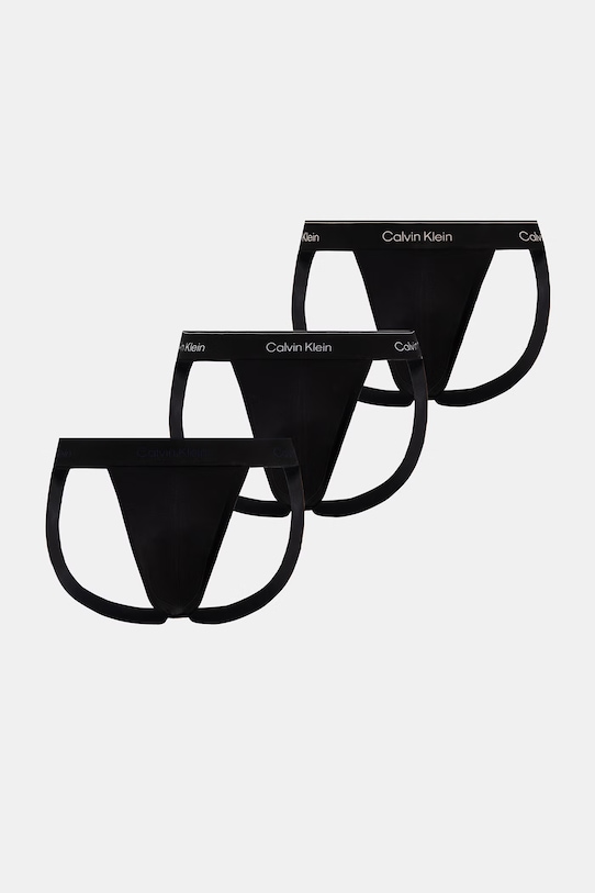 Calvin Klein Εσώρουχα Ανδρικά βαμβακερά με ελαστάνη 3-pack πλεκτό ύφασμα μαύρο LV00NB4382