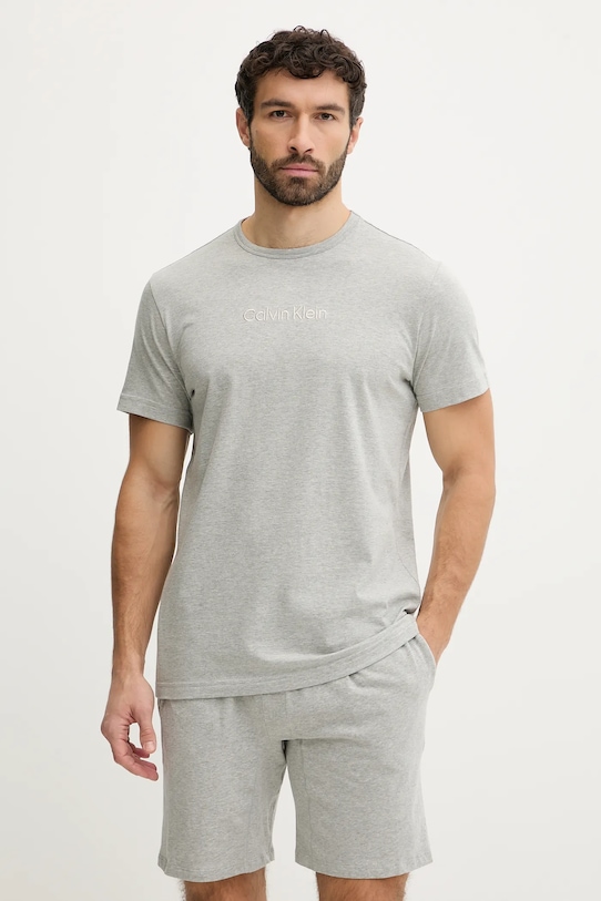 Calvin Klein Underwear piżama bawełniana LV00NM2960 szary AW25