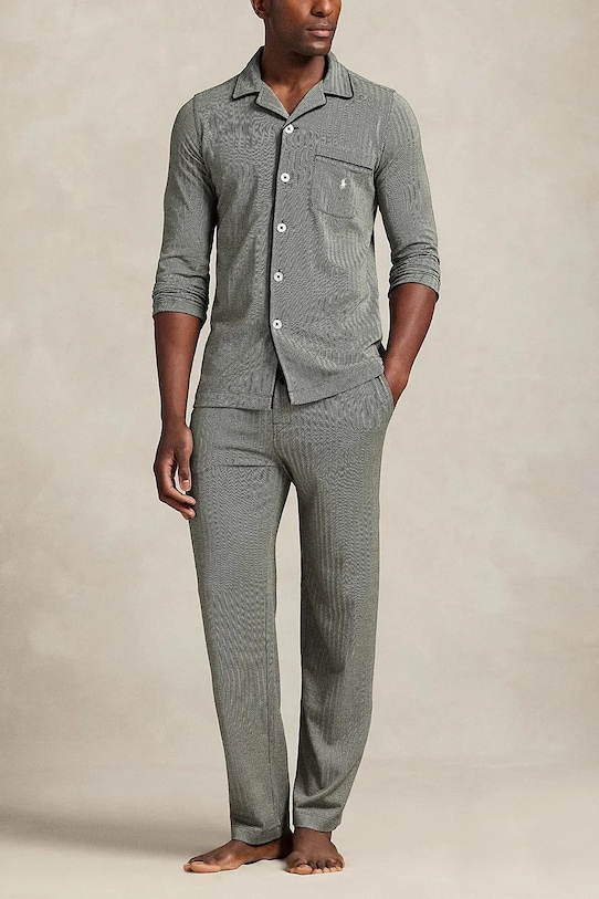 Бавовняна піжама Polo Ralph Lauren бавовна сірий 714954321