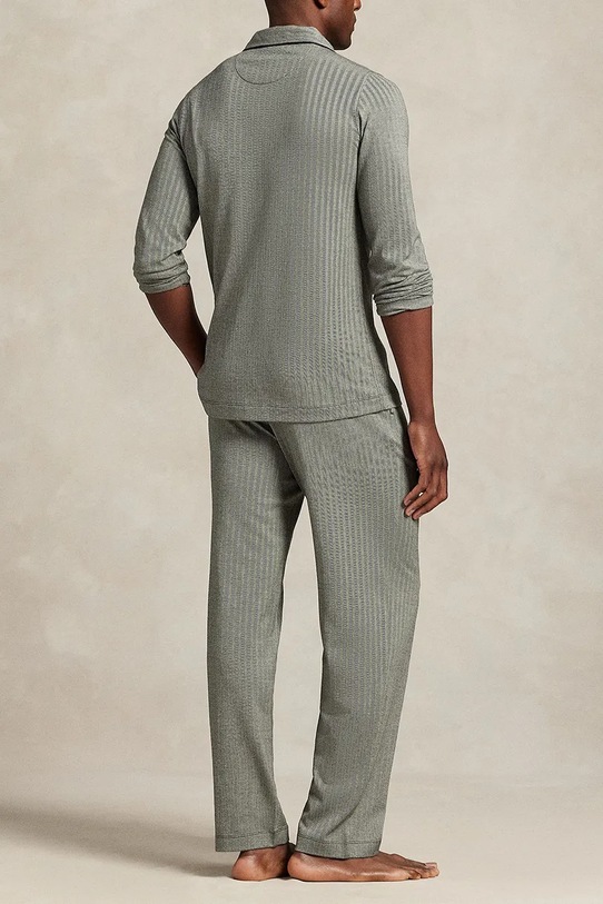 Bavlněné pyžamo Polo Ralph Lauren 714954321 šedá AW25