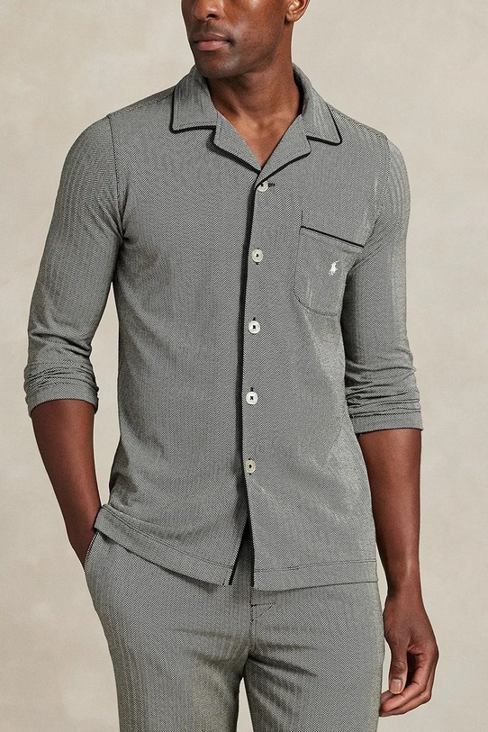 Oblečení Bavlněné pyžamo Polo Ralph Lauren 714954321 šedá