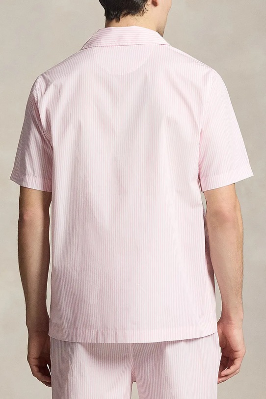 Polo Ralph Lauren koszula piżamowa bawełniana 714981415 różowy SS26