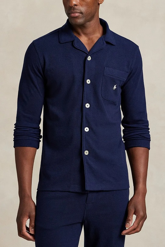 Oblečení Bavlněné pyžamo Polo Ralph Lauren 714P01952 námořnická modř