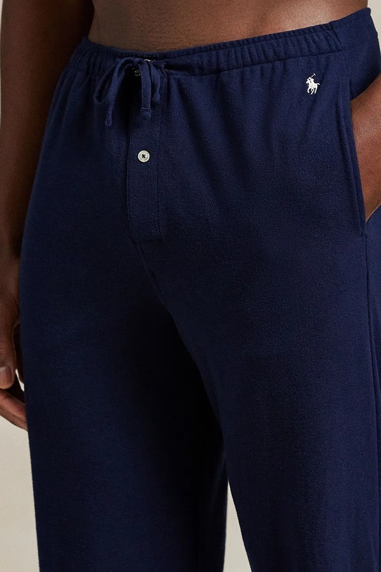 Bavlněné pyžamo Polo Ralph Lauren námořnická modř 714P01952