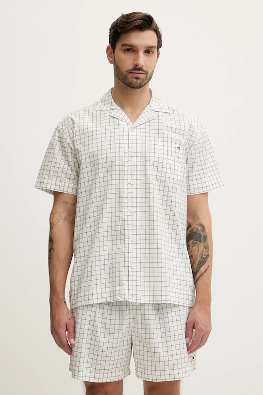 Bavlnené pyžamo Tommy Hilfiger bavlna béžová UM0UM03684