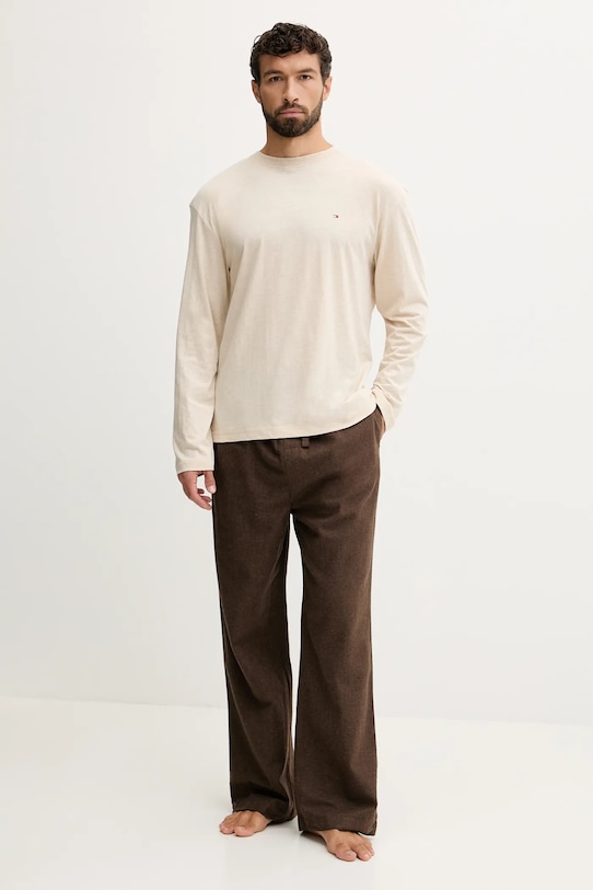 Tommy Hilfiger pizsama szövet bézs UM0UM03689