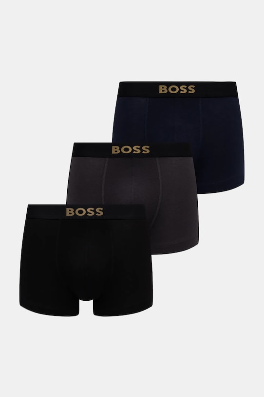 Боксери BOSS 3-pack трикотаж чорний 50546764