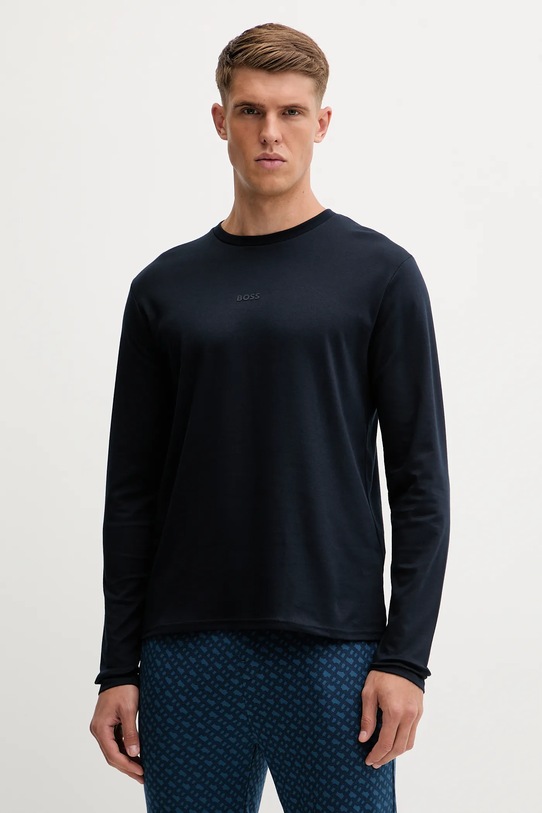 BOSS piżama bawełniana 50550494 czarny AW25