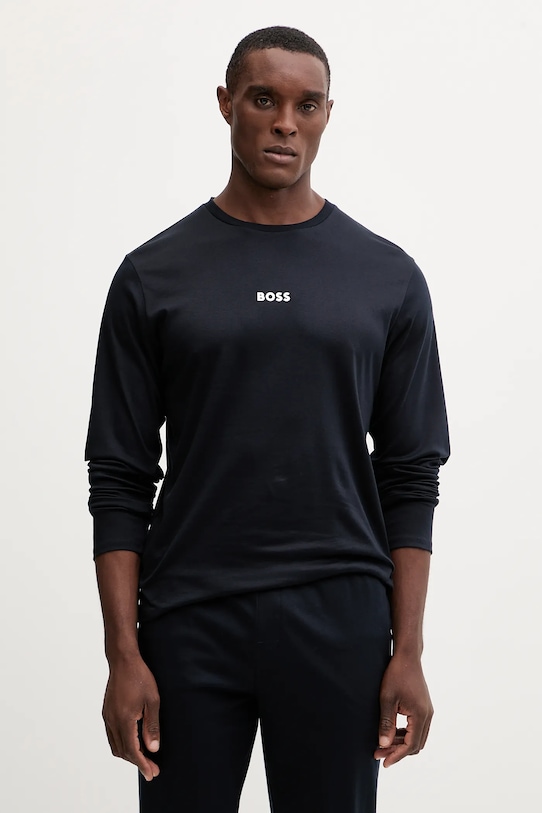 Bavlnené pyžamo BOSS 50550547 tmavomodrá AW25