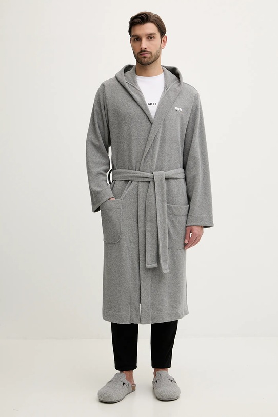 BOSS szlafrok dzianina szary 50550685