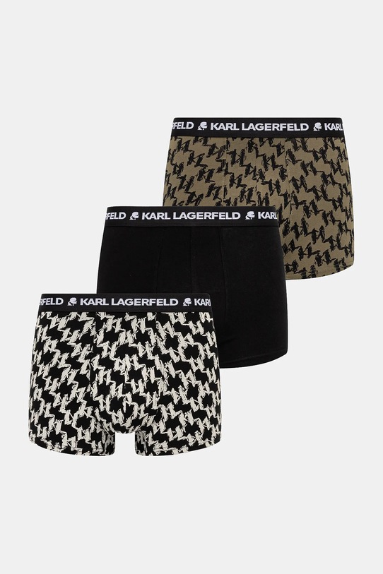 Karl Lagerfeld bokserki 3-pack wzorzyste czarny A4M47001