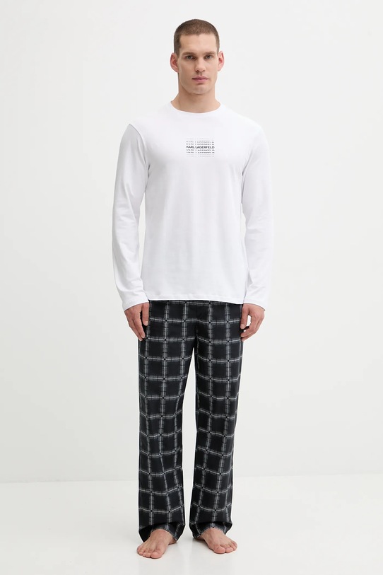 Karl Lagerfeld pigiama sovrastampa bianco A4M45001