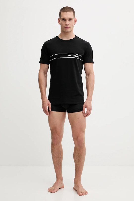 Karl Lagerfeld pizsama nyomtatásos fekete A4M45007
