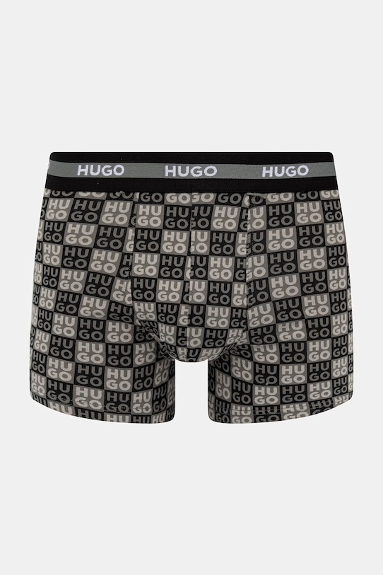 HUGO boxerky pánske s bavlnou TRUNK TR PLANET DES 3-pak 50545668 zelená SS26