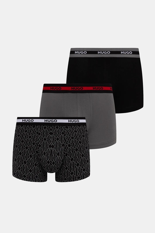Μποξεράκια HUGO 3-pack στάμπα μαύρο 50545668