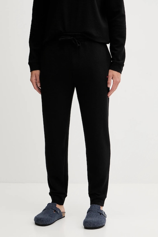 HUGO pantaloni de lounge tricotaj negru 50532012