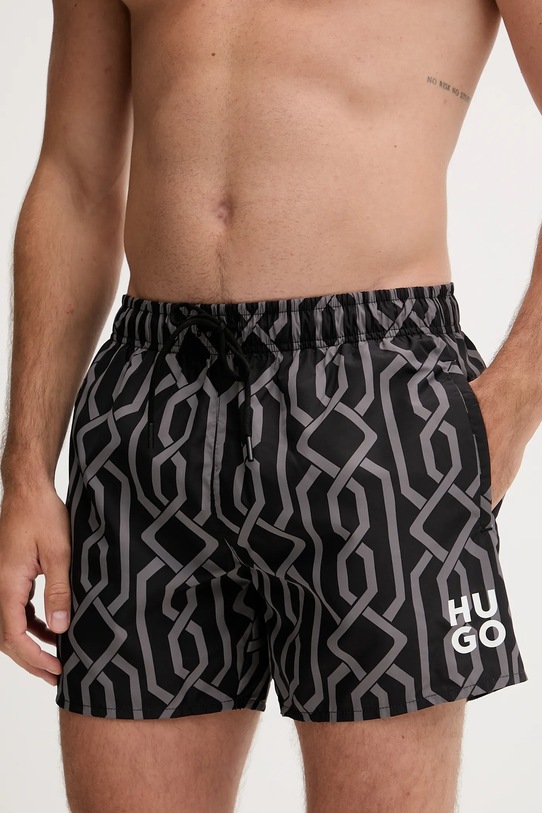 HUGO szorty kąpielowe 50549882 czarny AW25