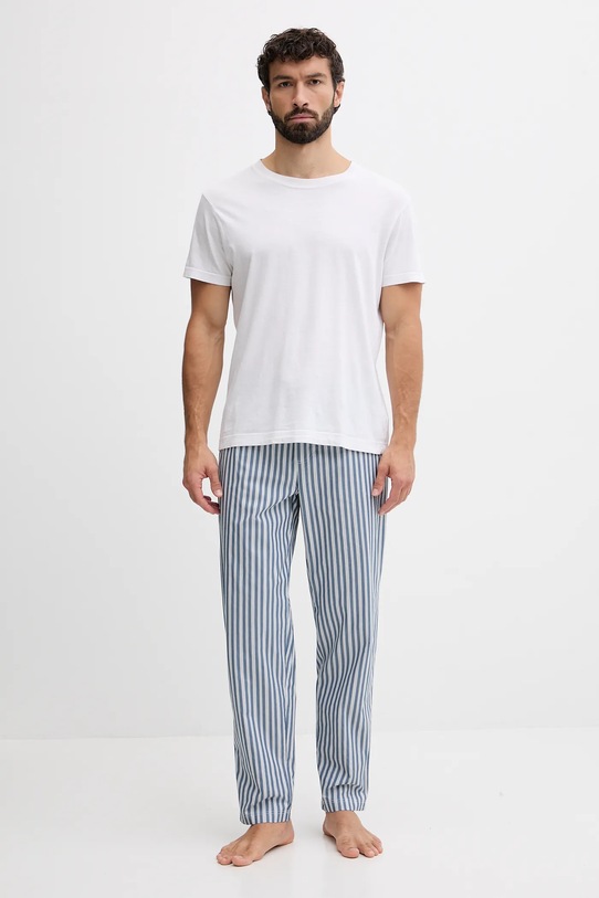 Lindbergh spodnie piżamowe bawełniane 30.997529 niebieski AW25
