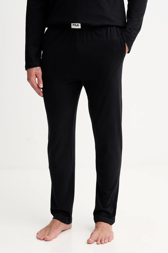 Fila piżama bawełniana czarny FPW1232