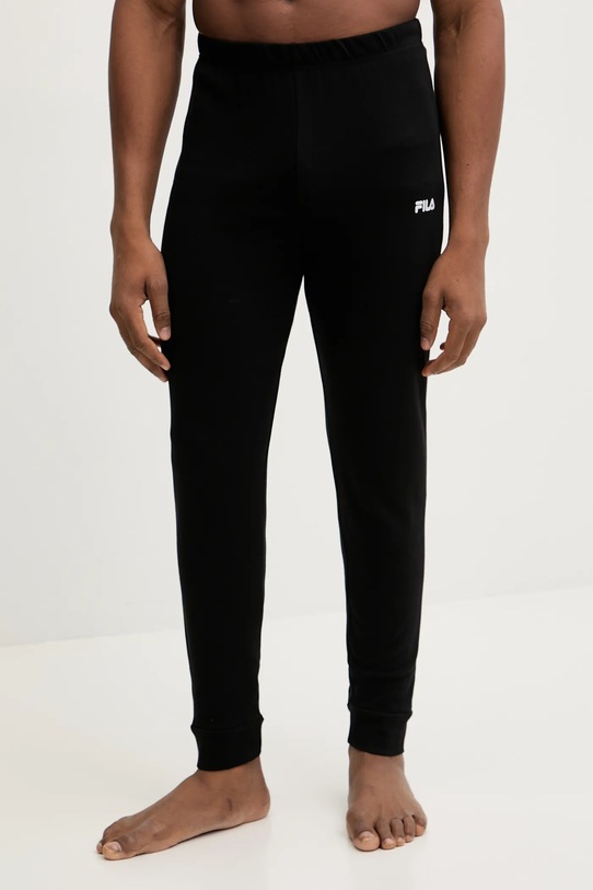 Fila piżama bawełniana czarny FPW1235