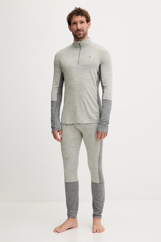 Peak Performance longsleeve funkcyjny z dodatkiem wełny Magic G80934 szary AW25