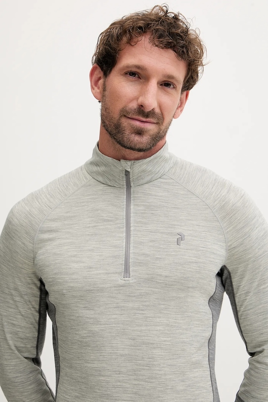 Peak Performance camicetta a maniche lunghe funzionale con lana Magic grigio G80934